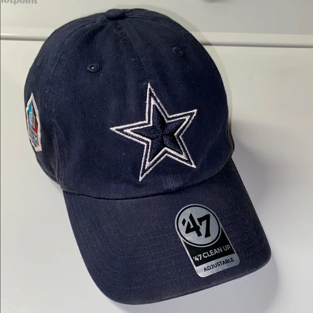 ‘47 Dallas Cowboys Navy Blue Embroidered Hall of Fame Adjustable Hat. - Picture 7 of 7